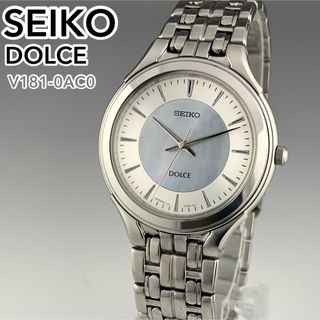 [日本製] SEIKO DOLCE ソーラー  V181-0AC0 腕時計 美品