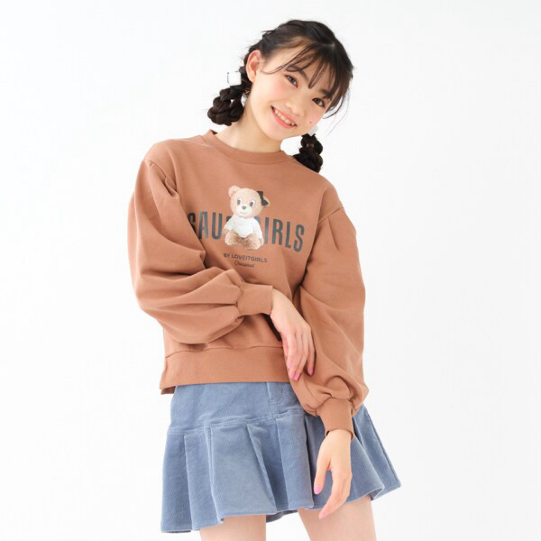 by LOVEiT(バイラビット)の150 バイラビ　トレーナー　スエット　袖タックラビ子プルオーバー　ラブトキ キッズ/ベビー/マタニティのキッズ服女の子用(90cm~)(Tシャツ/カットソー)の商品写真