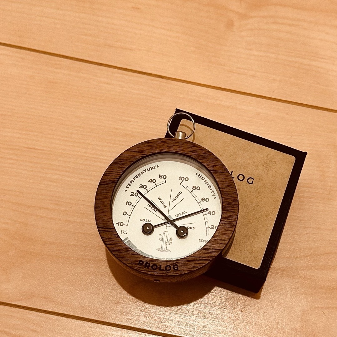 極レア PROLOG Wooden Thermo-Hygrometer スポーツ/アウトドアのアウトドア(その他)の商品写真