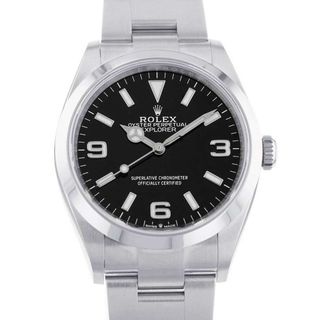 ロレックス(ROLEX)のロレックス エクスプローラー1 ランダムシリアル ルーレット 124270 ROLEX 腕時計 ウォッチ 黒文字盤(腕時計(アナログ))