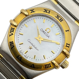 OMEGA - 　オメガ OMEGA コンステレーションミニ ホワイトシェル 1362.70 ホワイトシェル K18YG/SS レディース 腕時計
