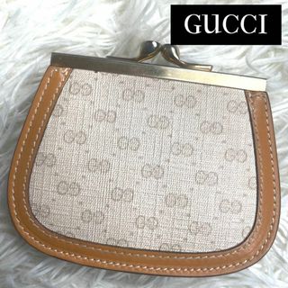 グッチ(Gucci)の⋟ヴィンテージ品⋞ / GUCCI グッチ がま口ラウンドコインケース ブラウン(コインケース)