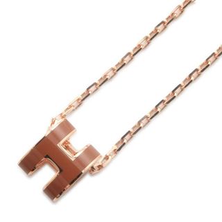 エルメス(Hermes)のエルメス ネックレス ミニ・ポップアッシュ マロングラッセ/ピンクゴールド金具 HERMES アクセサリー(ネックレス)