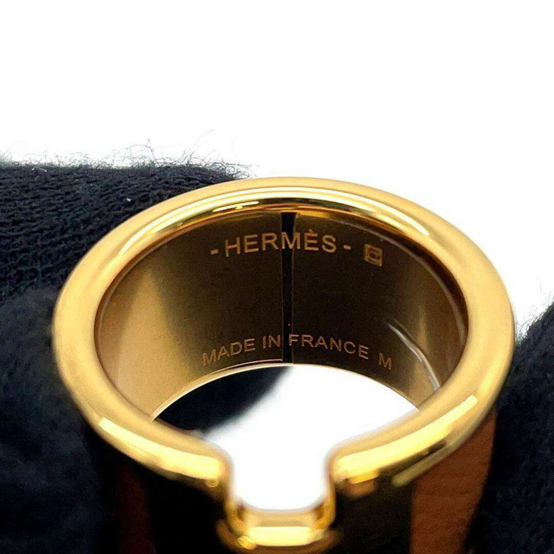 Hermes(エルメス)のエルメス リング オランプ GM Olympe ゴールド/ゴールド金具 ヴォーエプソン/メタル サイズM HERMES 指輪 レディースのアクセサリー(リング(指輪))の商品写真