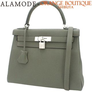 エルメス(Hermes)のHERMES(エルメス) ケリー 28 (内縫い) ヴェールグリス グリーングレー トゴ パラジウム金具 シルバー金具 Z刻印 ハンドバッグ 2WAY ショルダー 肩掛け レディース 40802094605【中古】【アラモード】(ハンドバッグ)