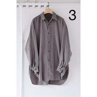 COMOLI - 【COMOLI】24SS ヨリ杢ワークシャツ GRAY/3