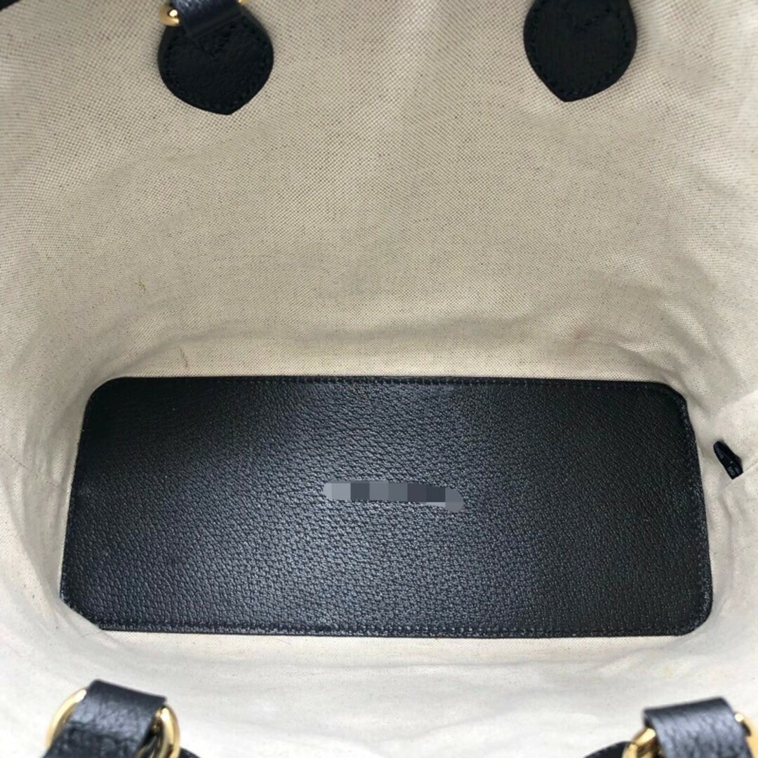 Gucci(グッチ)の　グッチ GUCCI ダブルG　ミニトートバッグ 745043 ブラック/GD金具 レザー レディース トートバッグ レディースのバッグ(トートバッグ)の商品写真