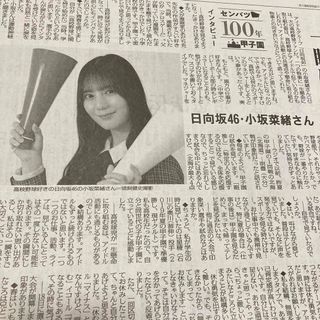 62) 日向坂46 小坂奈緒　記事　毎日新聞　2024年3月15日(印刷物)