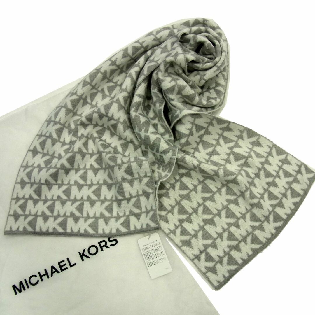 Michael Kors(マイケルコース)の新品■Michael Kors マイケルコース MK総柄 マフラー ニット 小物 レディース レディースのファッション小物(マフラー/ショール)の商品写真