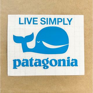 パタゴニア(patagonia)のPatagonia パタゴニア カッティングステッカー◆スカイブルー◆くじら◆②(その他)