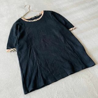 【BURBERRY】バーバリー（2）ノバチェック 無地 Tシャツ トップス