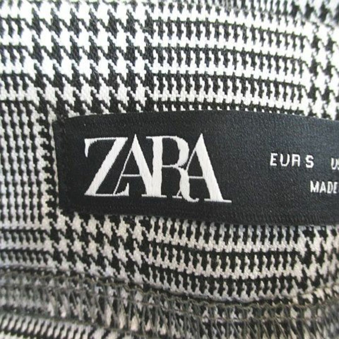 ZARA(ザラ)のザラ グレンチェック柄 ロング丈 スキニーパンツ ジップフライ S グレー  レディースのパンツ(その他)の商品写真