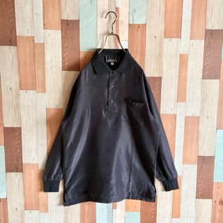 90s 00s vintage 古着 シルクシャツ ポロ プルオーバー y2k