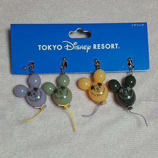 ディズニー(Disney)の新品未使用　ミッキー　バルーン　イヤリング　4種類　台紙付き　ディズニー　風船(キャラクターグッズ)