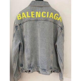 バレンシアガ(Balenciaga)のBALENCIAGAロゴオーバーサイズデニムジャケット　ジージャン(Gジャン/デニムジャケット)