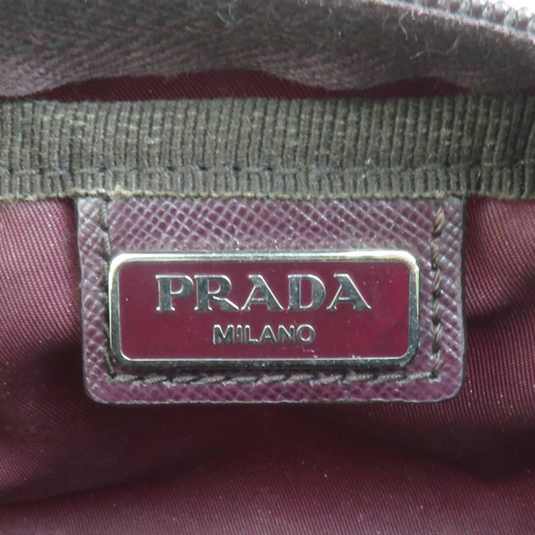 PRADA(プラダ)のプラダ PRADA ポーチ マルチケース ナイロン ボルドー シルバー レディース 送料無料【中古】 e58555a レディースのファッション小物(ポーチ)の商品写真