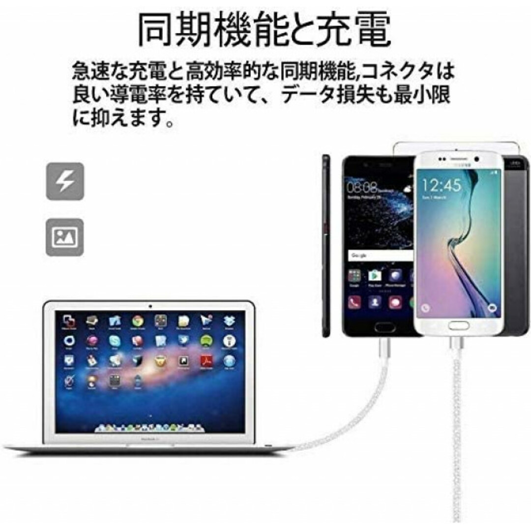 USBアダプター 白ホワイト　コンセント　4ポート 急速充電器　 iPhone等 スマホ/家電/カメラのスマートフォン/携帯電話(バッテリー/充電器)の商品写真