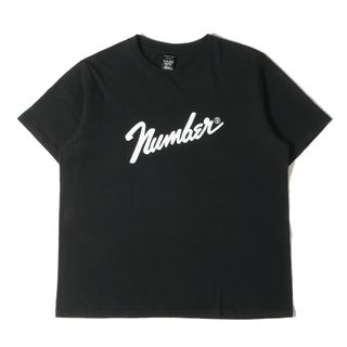 NUMBER (N)INE ナンバーナイン Tシャツ サイズ:4 復刻モデル フェンダーロゴ クルーネック 半袖Tシャツ ブラック 黒 トップス カットソー【メンズ】【中古】