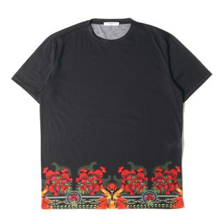 ジバンシィ(GIVENCHY)のGIVENCHY ジバンシィ Tシャツ サイズ:S 極楽鳥花 グラフィック クルーネック 半袖Tシャツ ブラック 黒 トップス カットソー【メンズ】【中古】(Tシャツ/カットソー(半袖/袖なし))