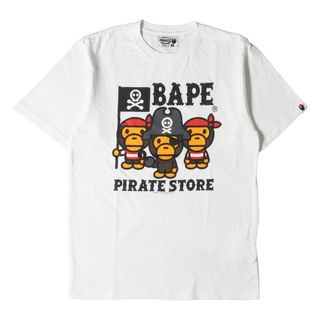 アベイシングエイプ(A BATHING APE)の美品 A BATHING APE ア ベイシング エイプ Tシャツ サイズ:M PIRATE STORE限定 パイレーツ ベビーマイロ クルーネック 半袖Tシャツ ホワイト 白 トップス カットソー【メンズ】【中古】(Tシャツ/カットソー(半袖/袖なし))