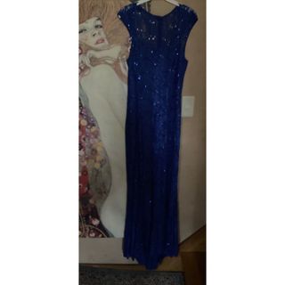 タダシショウジ(TADASHI SHOJI)の新品 USAロングドレス  QW ROYAL BLUE M(ロングワンピース/マキシワンピース)