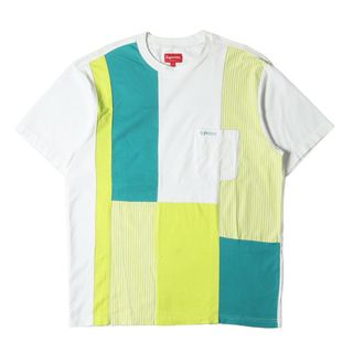 シュプリーム(Supreme)のSupreme シュプリーム Tシャツ サイズ:S 20SS パッチワーク ポケット クルーネック 半袖Tシャツ Patchwork Pocket Tee ホワイト イエロー トップス カットソー【メンズ】【中古】(Tシャツ/カットソー(半袖/袖なし))