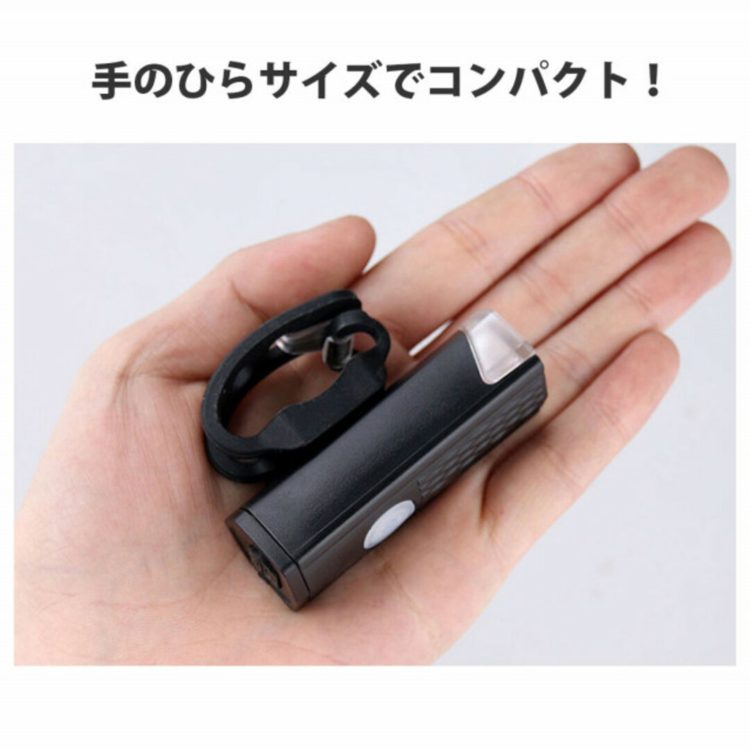 充電式 USB 自転車 フロントライト 明るい 簡単 防水 ヘッドライト スポーツ/アウトドアの自転車(パーツ)の商品写真