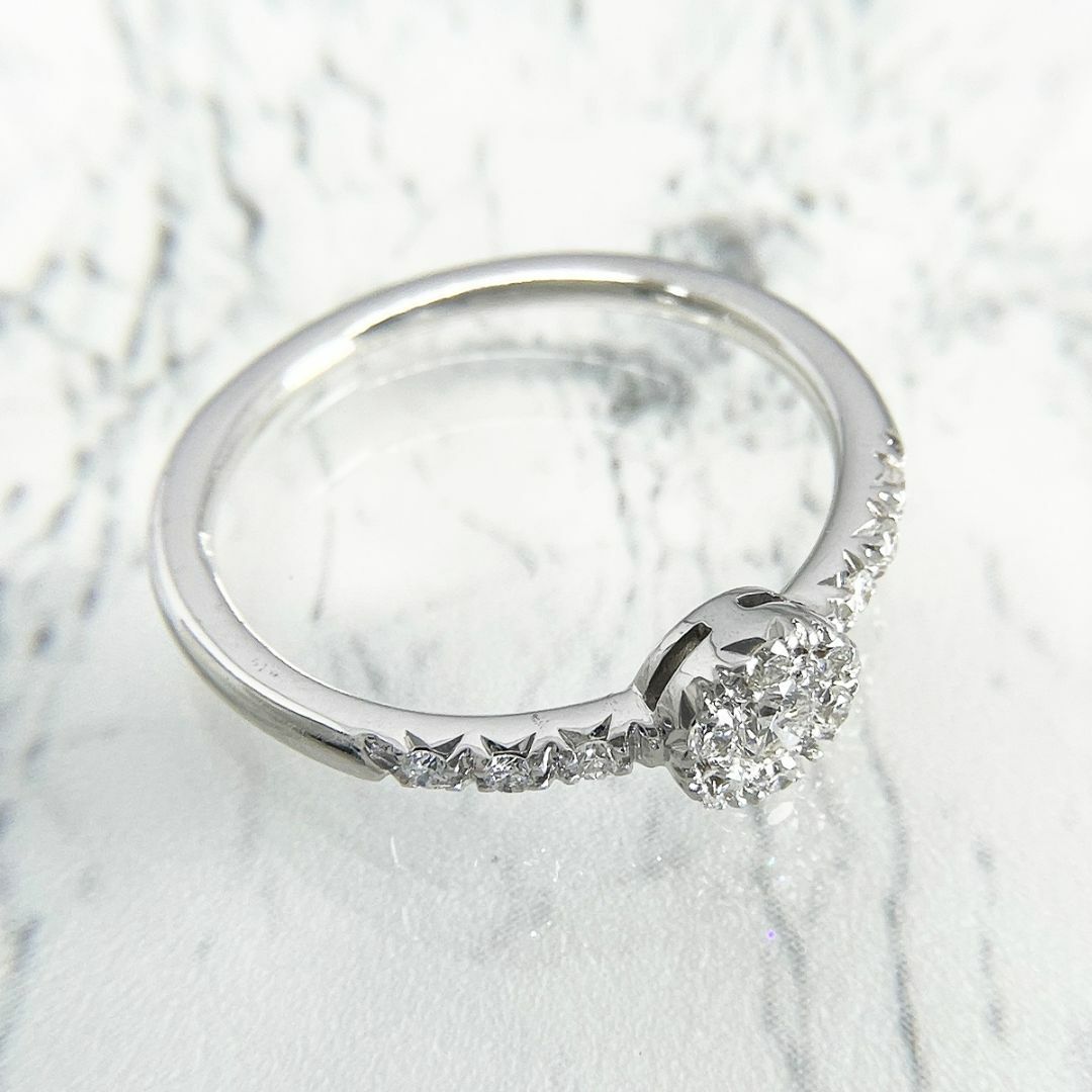 K18WG 天然ダイヤモンド 0.20ct リング レディースのアクセサリー(リング(指輪))の商品写真