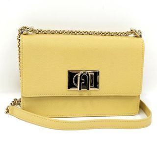 フルラ(Furla)のFURLA FURLA 1927 チェーンショルダーバッグ レザー イエロー(ショルダーバッグ)