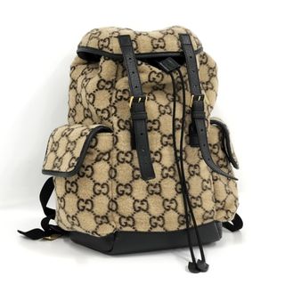 グッチ(Gucci)のGUCCI バックパック GGウール ベージュ 598184(リュック/バックパック)