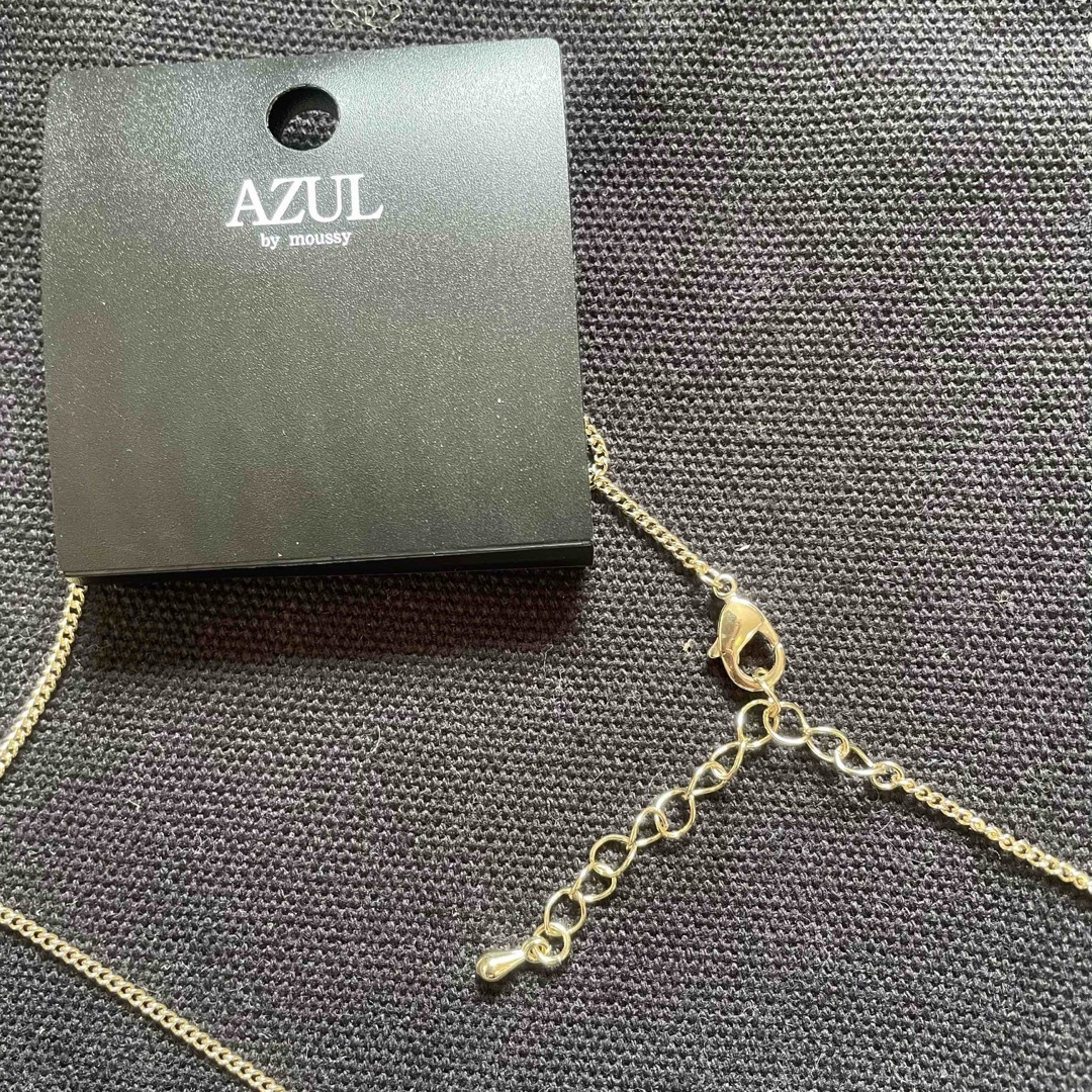 AZUL by moussy(アズールバイマウジー)の【新品】AZUL by moussy ネックレス エメラルドグリーン レディースのアクセサリー(ネックレス)の商品写真