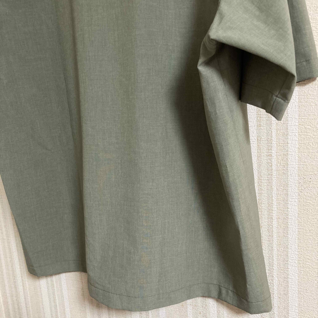 GU(ジーユー)のGU ジーユー　ドライダブルポケットオープンカラーシャツ(5分袖) カーキ L メンズのトップス(シャツ)の商品写真