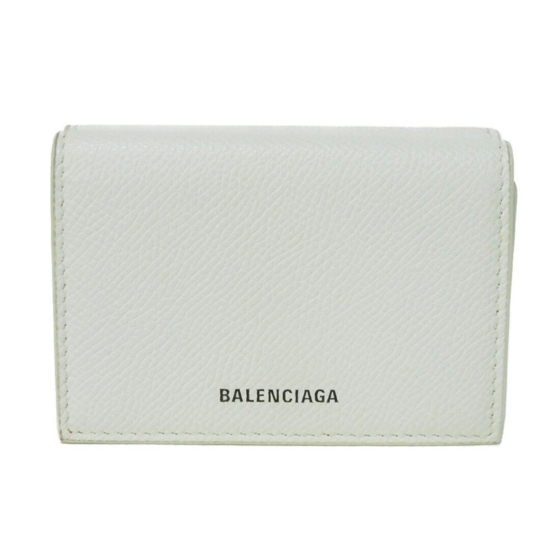 Balenciaga(バレンシアガ)のBALENCIAGA バレンシアガ ヴィル ミニ ウォレット グレイン ホワイト ブラック バイカラー スナップボタン コンパクトウォレット 新ロゴ 三つ折り財布 558208 0OTG3 9000 レディースのファッション小物(財布)の商品写真