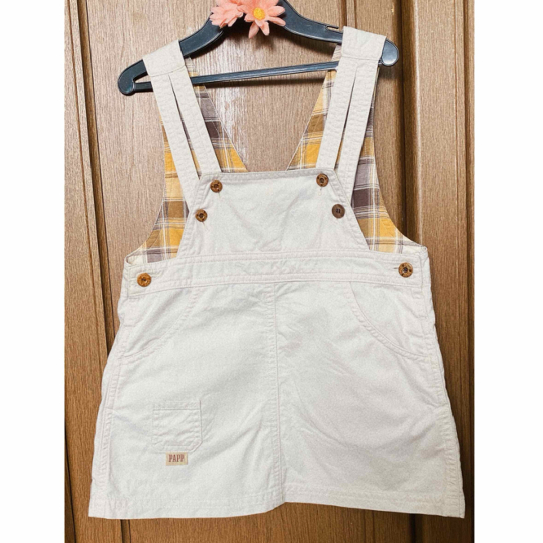 papp(パプ)の夏物ジャンパースカート2枚セット キッズ/ベビー/マタニティのキッズ服女の子用(90cm~)(スカート)の商品写真