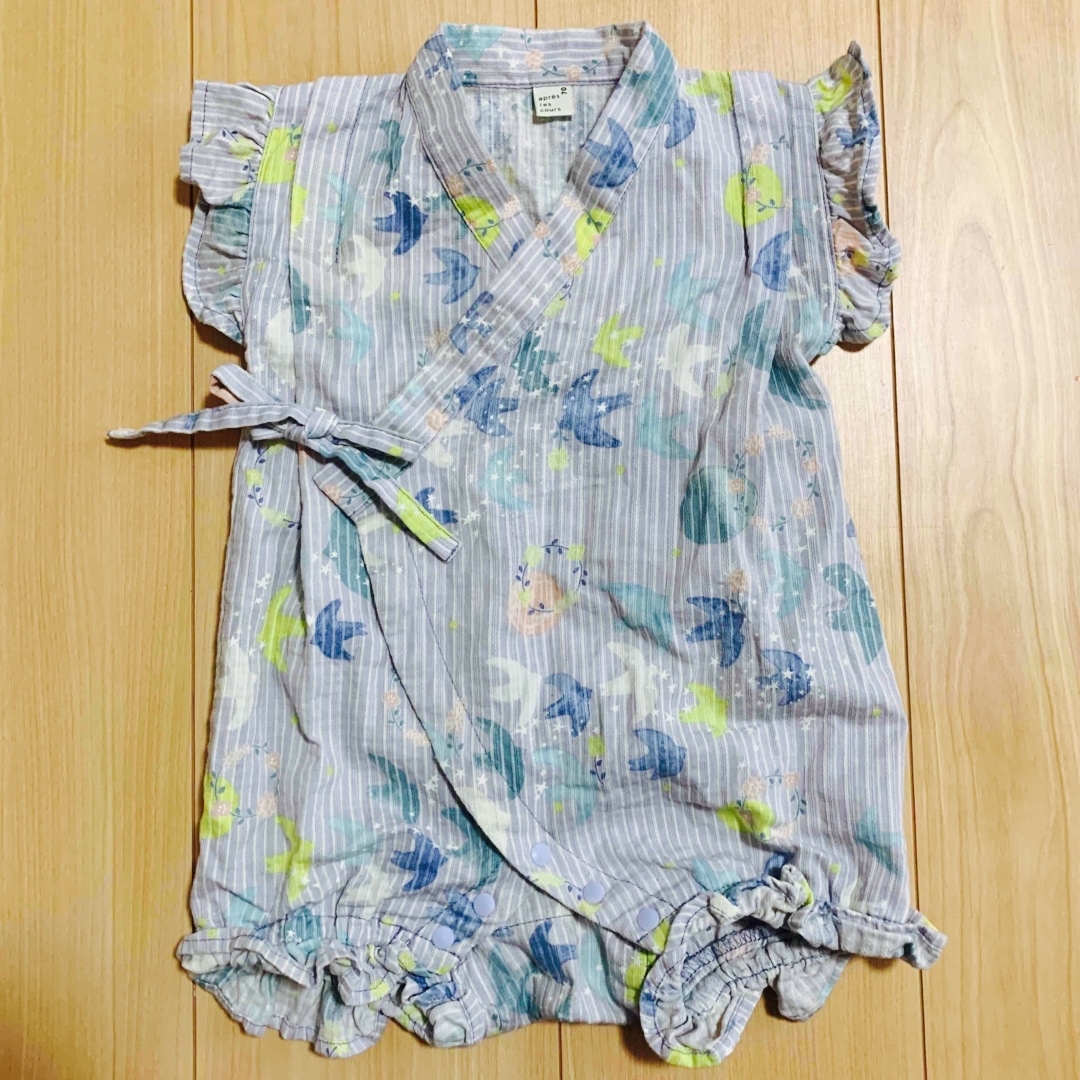 70 甚平　ロンパース キッズ/ベビー/マタニティのベビー服(~85cm)(甚平/浴衣)の商品写真