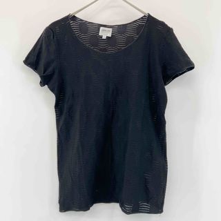 アルマーニ コレツィオーニ(ARMANI COLLEZIONI)のARMANI COLLEZIONI アルマーニコレッツィオーニ レディース Tシャツ（半袖）ドット柄 シースルー ブラック(Tシャツ(半袖/袖なし))