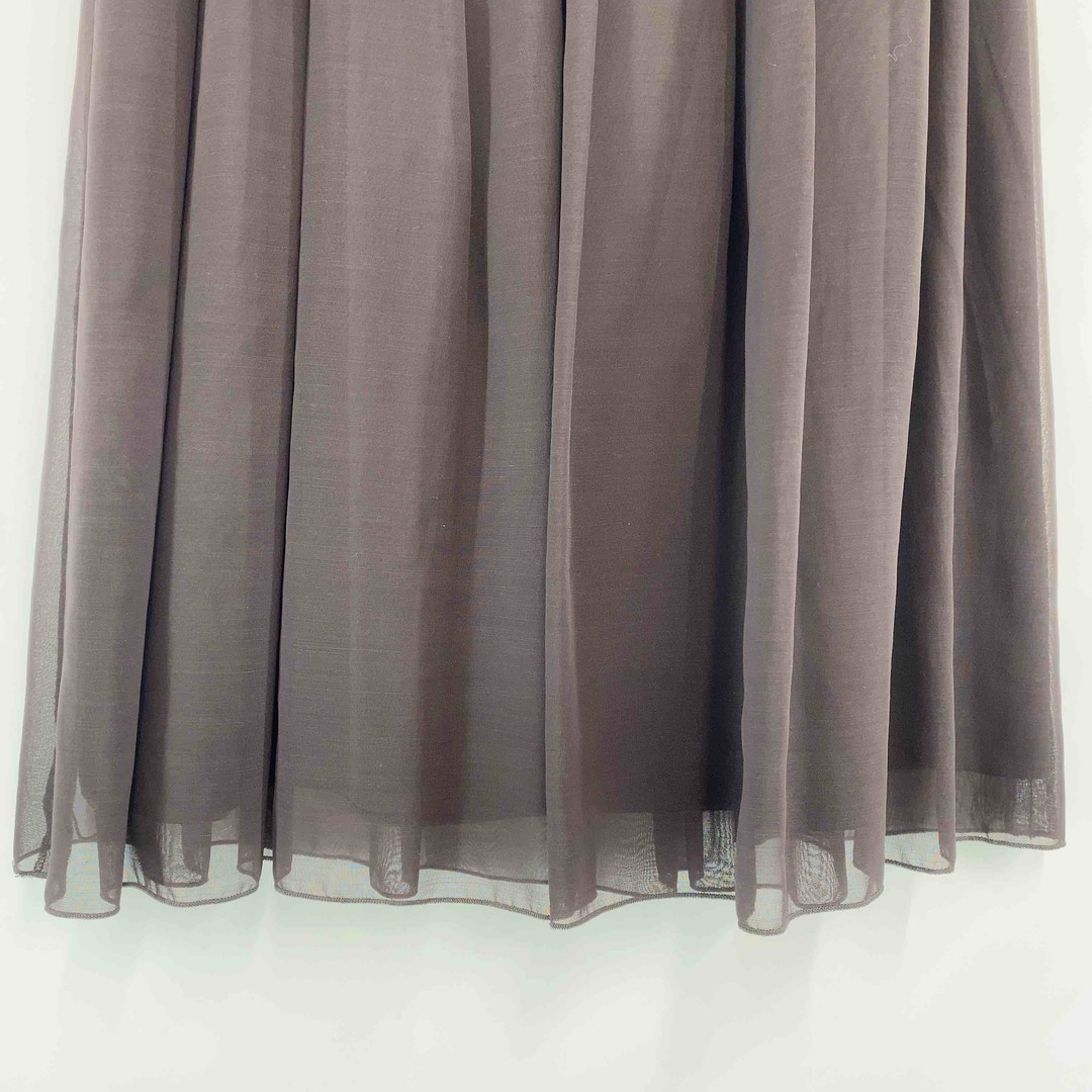 Leilian レリアン レディース ひざ丈スカート　ブラウン　チュール素材 レディースのスカート(ひざ丈スカート)の商品写真
