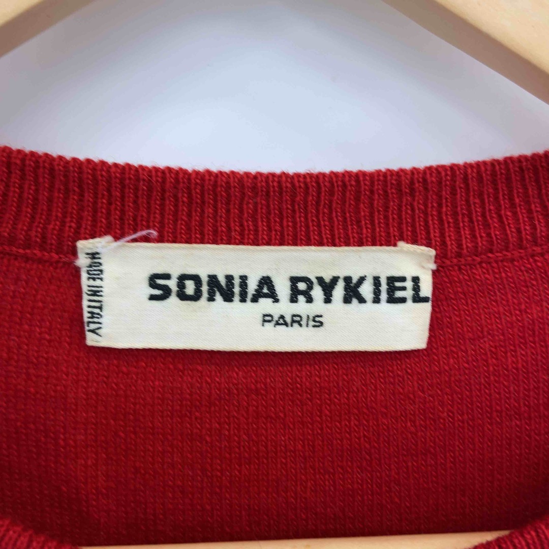 SONIA RYKIEL(ソニアリキエル)のSONIA RYKIEL ソニアリキエル レディース ニット/セーター ウール100％ レッド 赤 イタリア製 レディースのトップス(ニット/セーター)の商品写真