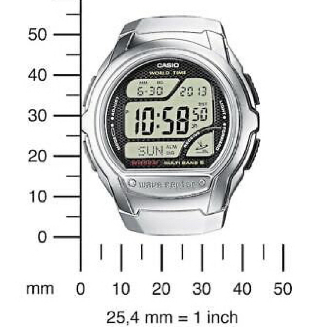 CASIO(カシオ)のカシオ デジタル腕時計　国内正規品新品　レトロデザイン　ステンレス電波時計モデル メンズの時計(腕時計(デジタル))の商品写真