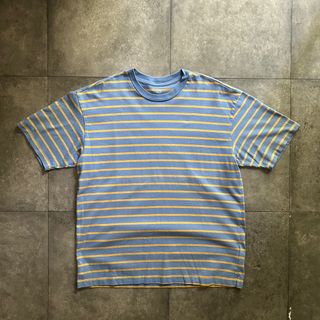 ギャップ(GAP)のGAP ギャップ ボーダーtシャツ L 水色×黄色(Tシャツ/カットソー(半袖/袖なし))