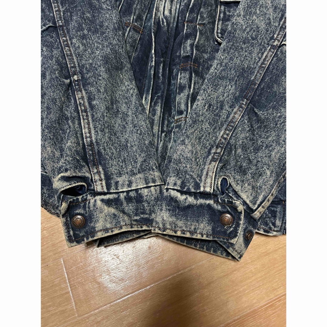 Levi's(リーバイス)の激レア 80s USA製 Levi's 2nd型 ケミカル Gジャン zip L メンズのジャケット/アウター(Gジャン/デニムジャケット)の商品写真