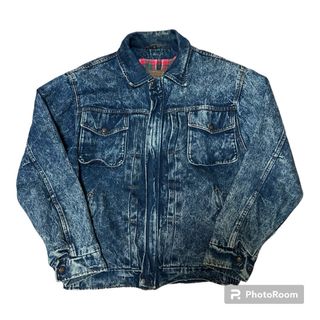 リーバイス(Levi's)の激レア 80s USA製 Levi's 2nd型 ケミカル Gジャン zip L(Gジャン/デニムジャケット)