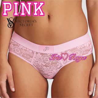 ヴィクトリアズシークレット(Victoria's Secret)の★PINK Victoria's Secret★ロゴストーンレースショーツ★下着(ショーツ)