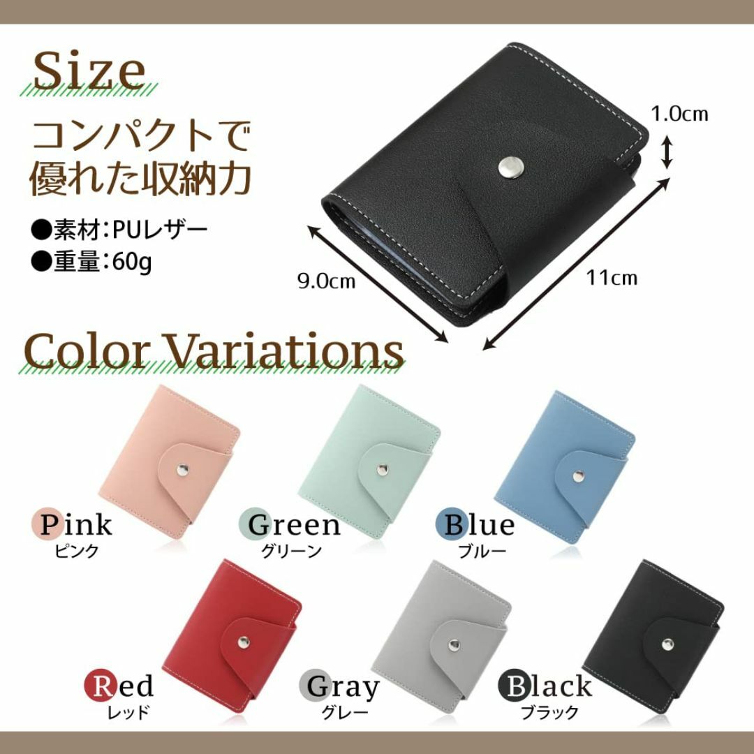 【色: グレー】[VOLAN] スキミング 防止 カード ケース RFID ブロ メンズのバッグ(その他)の商品写真