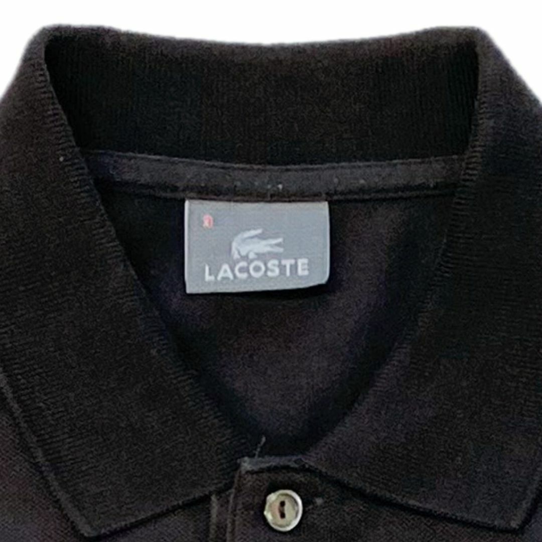 LACOSTE(ラコステ)の送無■程度良好【ラコステ】カノコポロシャツ 白ワニ 銀タグ 日本製 スミクロ 3 メンズのトップス(ポロシャツ)の商品写真