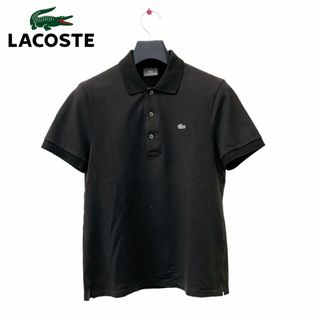 ラコステ(LACOSTE)の送無■程度良好【ラコステ】カノコポロシャツ 白ワニ 銀タグ 日本製 スミクロ 3(ポロシャツ)