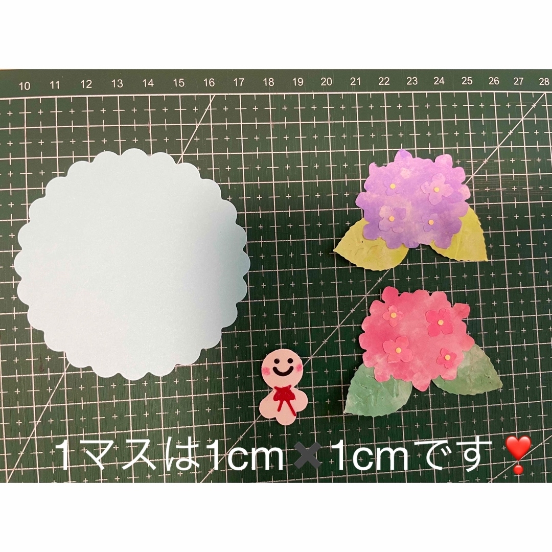 メッセージカード　淡い色味が可愛い♡紫陽花&てるてる坊主のメッセージカード10枚 ハンドメイドの文具/ステーショナリー(カード/レター/ラッピング)の商品写真