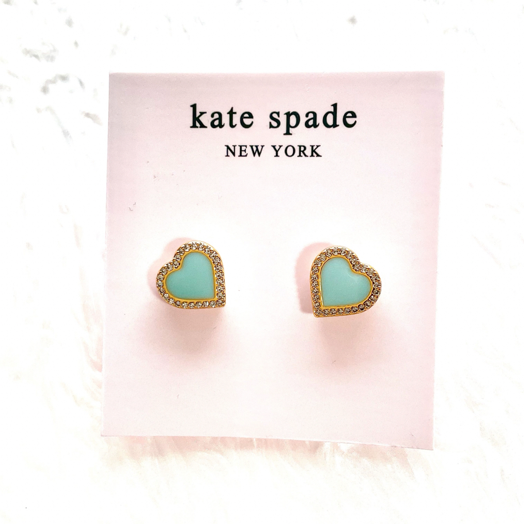 kate spade new york(ケイトスペードニューヨーク)のケイトスペード　テイクハートスタッドピアス　ミント レディースのアクセサリー(ピアス)の商品写真