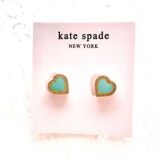 ケイトスペードニューヨーク(kate spade new york)のケイトスペード　テイクハートスタッドピアス　ミント(ピアス)