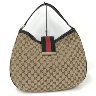 グッチ(Gucci)のGUCCI ワン ショルダーバッグ GGキャンバス シェリーライン ブラウン(ショルダーバッグ)